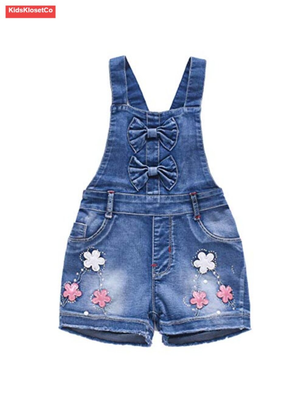 Little Girls Cotton Denim Bib Braces Rompers Summer